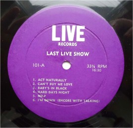 Beatles Last Live Show purp lbl A
